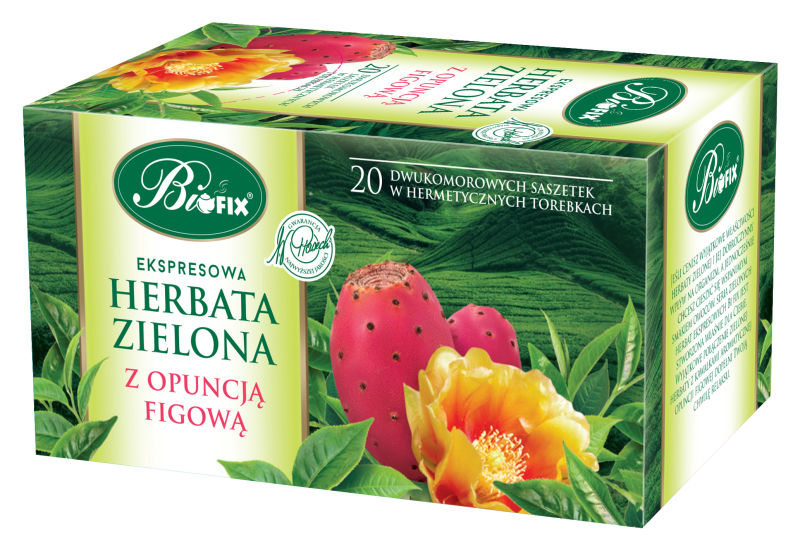 Zdjęcie towaru: Bi fix Premium Zielona z opuncją figową Herbata ekspresowa