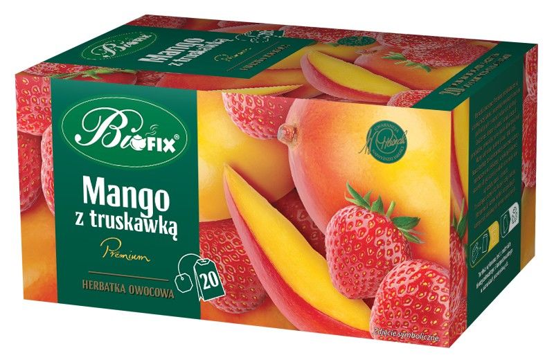 Zdjęcie towaru: Bi fix Premium Mango z truskawką Herbatka owocowa ekspresowa