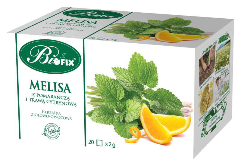 Zdjęcie towaru: Bi fix Melisa z pomarańczą i trawą cytrynową Herbatka ziołowo-owocowa ekspresowa